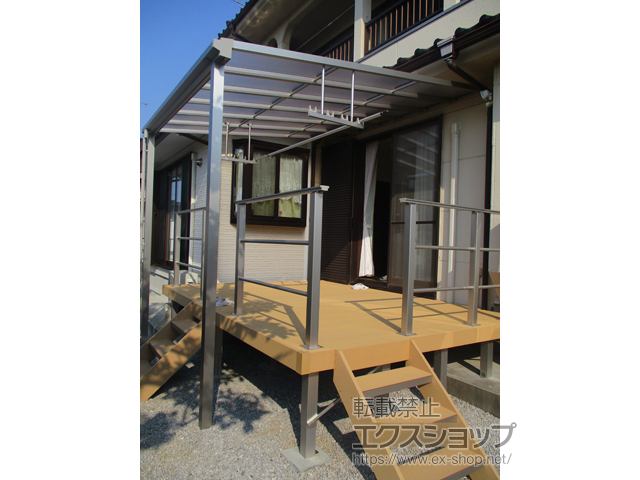 埼玉県行田市ののテラス屋根 ソラリア F型 テラスタイプ 単体 積雪〜20cm対応 施工例