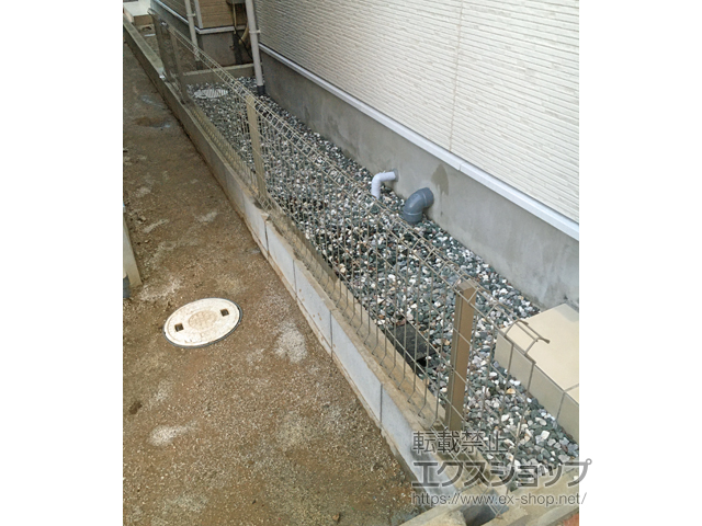 千葉県船橋市ののフェンス・柵 イーネットフェンス1F型 自由柱タイプ 施工例