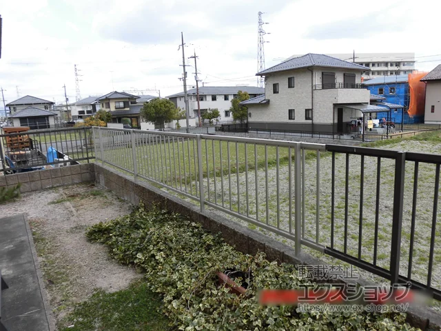 滋賀県高島市のValue Selectのフェンス・柵・塀 ミエッタフェンス 防犯たて格子タイプ 自由柱施工 施工例