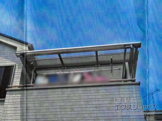 千葉県市川市ののバルコニー・ベランダ屋根 ソラリア R型 ルーフタイプ 単体 積雪〜20cm対応 施工例