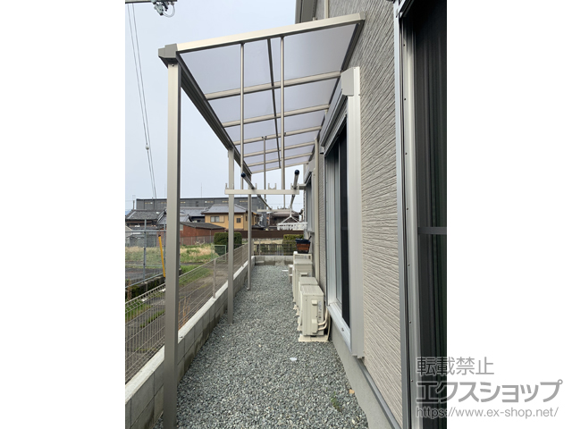 奈良県桜井市ののテラス屋根 プレシオステラスII F型 テラスタイプ 連棟 積雪〜20cm対応 施工例