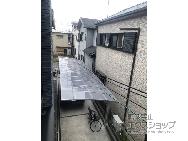 大阪府岸和田市のValue Selectのカーポート プレシオスポート 縦連棟 積雪～20cm対応 施工例