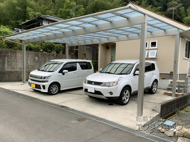 福岡県遠賀郡岡垣町ののカーポート エフルージュ トリプル 積雪〜20cm対応 施工例