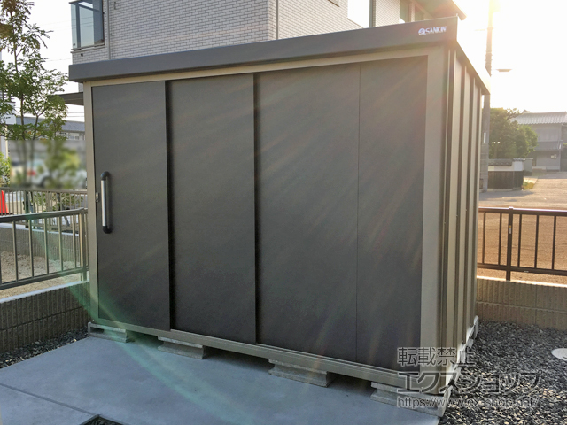 岡山県倉敷市のの物置・屋外倉庫 エスケーエイト SK8-130 一般型 2600×1600×1940 SK8-130-GK 施工例