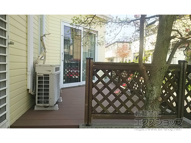 埼玉県富士見市ののウッドデッキ リウッドデッキ 200 ※台形加工 施工例