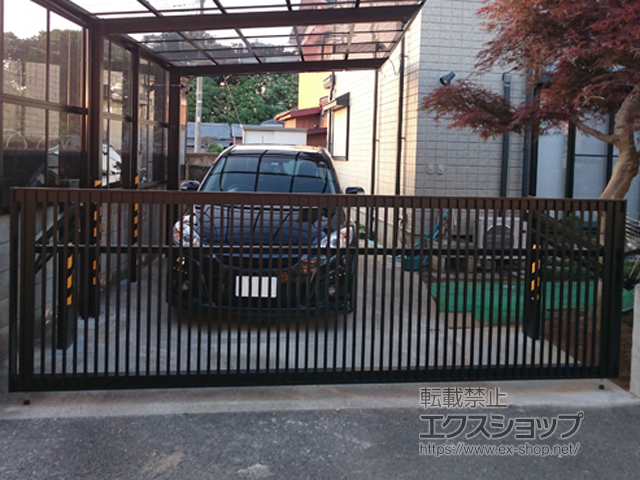 埼玉県さいたま市ののカーゲート ワイドオーバードアS2型 電動式 施工例