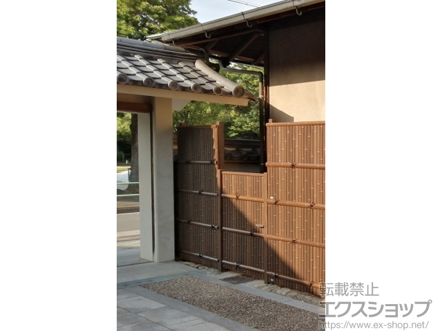 愛知県名古屋市のの門扉 竹垣G扉 Aタイプ（建仁寺垣） 施工例