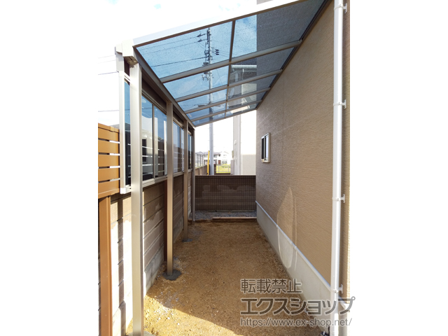 香川県丸亀市ののテラス屋根 ソラリア F型 テラスタイプ 単体 積雪〜20cm対応 施工例