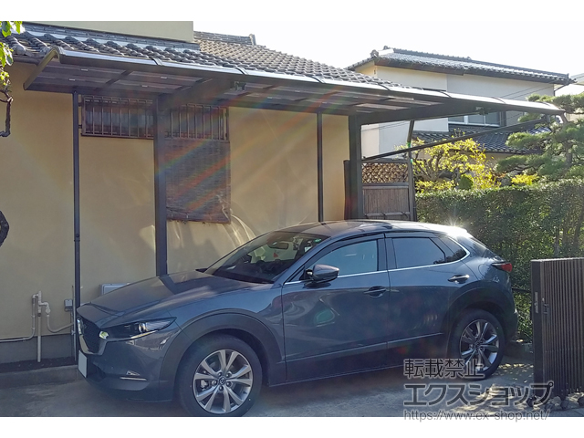 千葉県柏市のLIXIL リクシル（トステム）のカーポート レガーナポートシグマIII 耐風圧強度仕様 積雪〜30cm対応 施工例