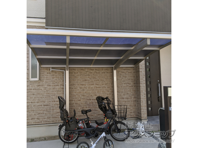 大阪府豊中市ののサイクルポート・駐輪場 プレシオスポート ミニ 積雪〜20cm対応 施工例
