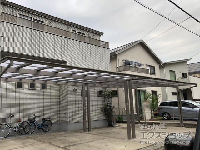 静岡県三島市ののカーポート ソリッドポート ワイド 積雪〜20cm対応 施工例