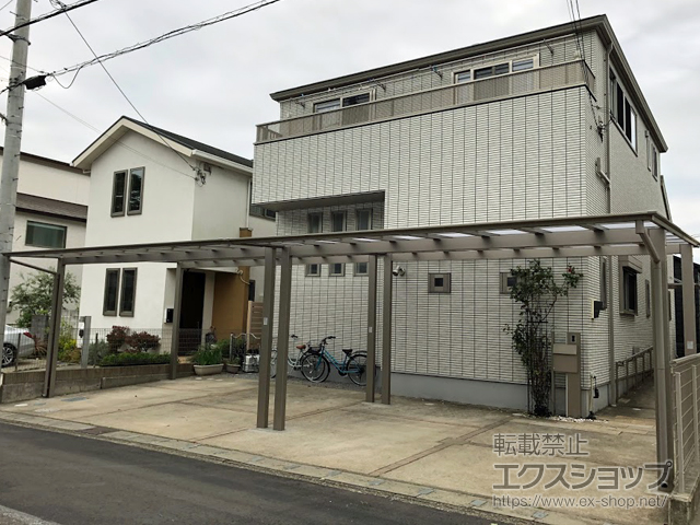 静岡県三島市ののカーポート ソリッドポート ワイド 積雪〜20cm対応 施工例