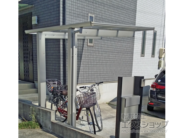 三重県三重郡菰野町ののサイクルポート・駐輪場 エフルージュグランミニ 積雪〜20cm対応 施工例