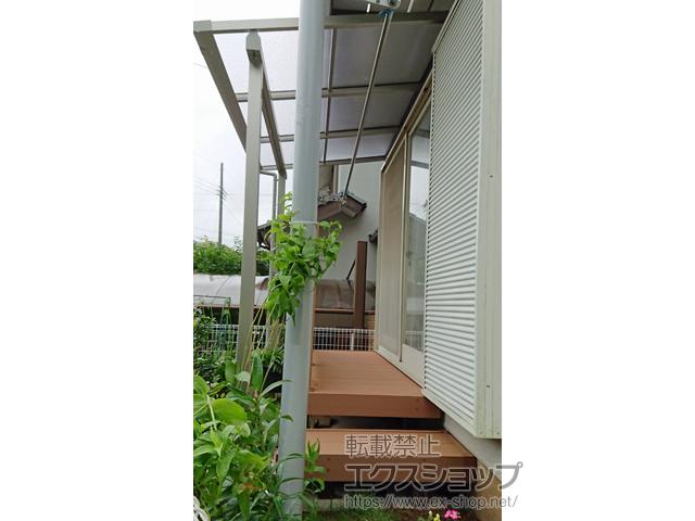 千葉県袖ケ浦市ののテラス屋根 プレシオステラスII F型 テラスタイプ 単体 積雪〜20cm対応 施工例