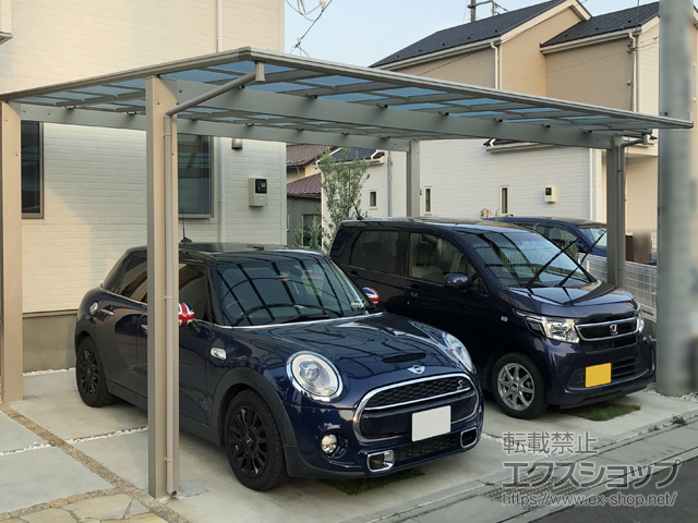 埼玉県川越市ののカーポート エフルージュ ツイン 積雪〜20cm対応 施工例