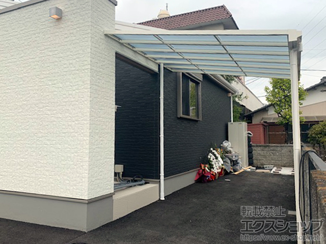 静岡県富士市ののテラス屋根 ソラリア F型 テラスタイプ 単体 積雪〜20cm対応 施工例