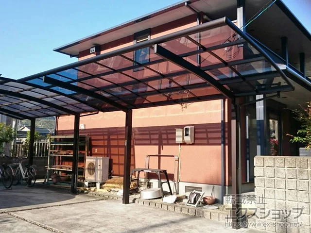 岡山県備前市のYKKAPのカーポート レイナポートグラン　積雪～20cm対応 施工例