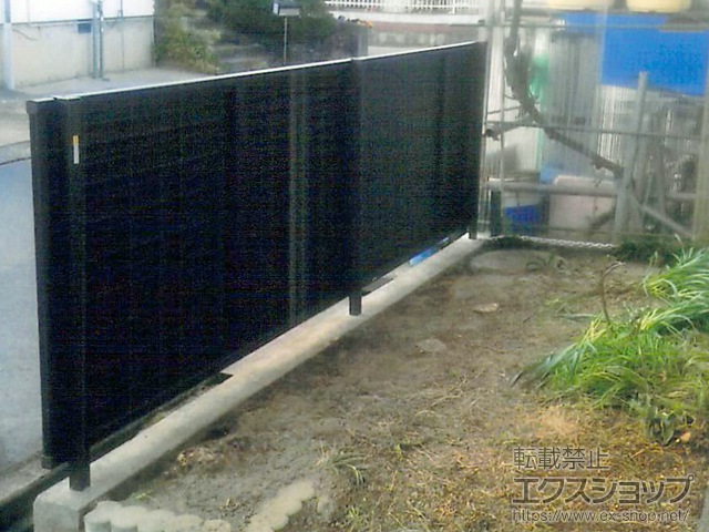 長野県長野市ののフェンス・柵 ミエーネフェンス 目隠しルーバータイプ 自由柱施工 施工例