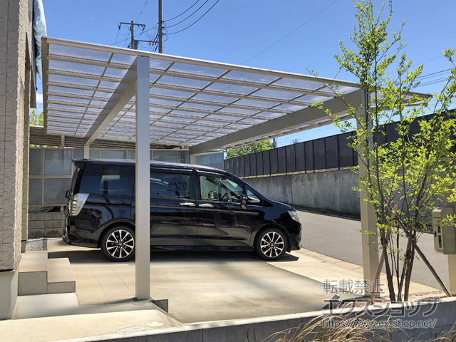 茨城県取手市ののカーポート エフルージュ トリプル 積雪〜20cm対応 施工例