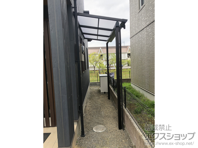 茨城県笠間市ののテラス屋根 プレシオステラスII F型 テラスタイプ 単体 積雪〜20cm対応 施工例