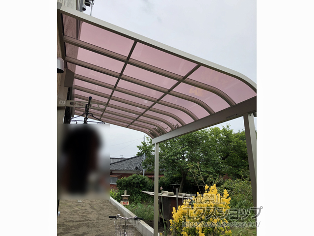 鹿児島県指宿市ののテラス屋根 ソラリア R型 1500 テラスタイプ 単体 積雪〜50cm対応 施工例