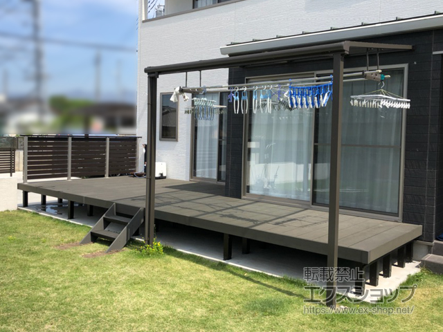 群馬県桐生市ののウッドデッキ リウッドデッキ 200 施工例