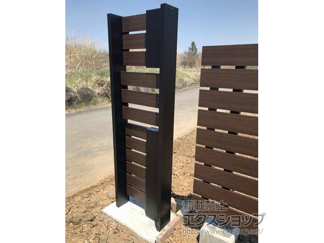 長野県東御市のの機能門柱・ポスト ルシアスポストユニット BW03型 施工例