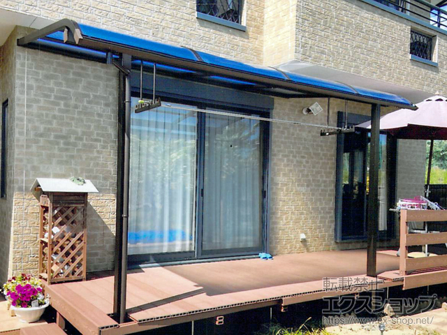 山梨県北杜市ののテラス屋根 ソラリア R型 テラスタイプ 単体 積雪〜20cm対応 施工例