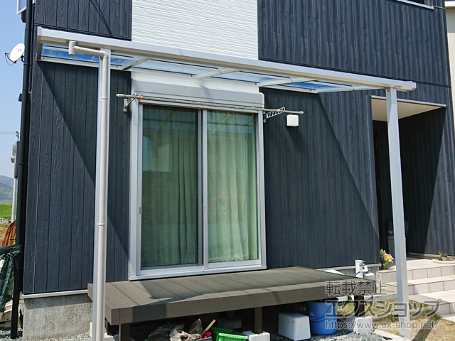 熊本県熊本市ののテラス屋根 ソラリア F型 テラスタイプ 単体 積雪〜20cm対応 施工例