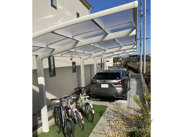 千葉県流山市ののカーポート レイナポートグラン 縦連棟　積雪〜20cm対応 施工例