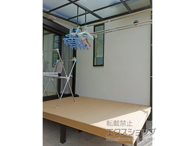 広島県広島市ののテラス屋根 ソラリア F型 テラスタイプ 単体 積雪〜20cm対応 施工例