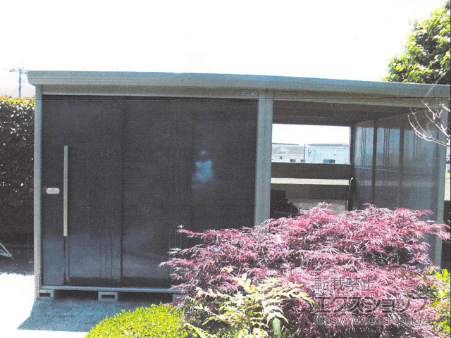 鹿児島県南九州市のの物置・屋外倉庫 Mr.ストックマン プラスアルファ 一般型 結露減少型 4047×2290×2110（扉側幅2200）（TP-Z40R22） 施工例