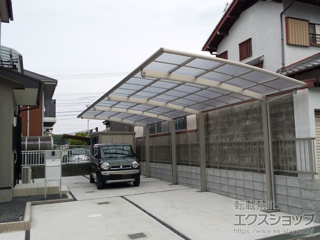 三重県津市ののカーポート レイナポートグラン 縦連棟　積雪〜20cm対応 施工例