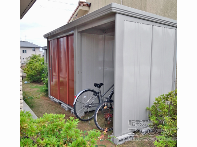 静岡県牧之原市のの物置・屋外倉庫 Mr.ストックマン プラスアルファ 一般型 3715×1590×2110 TP-3715-T 施工例