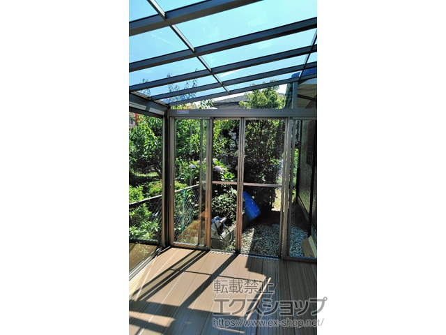 福岡県福岡市ののテラス囲い・サンルーム サニージュ F型 床納まり ランマ無 積雪50cm対応 施工例