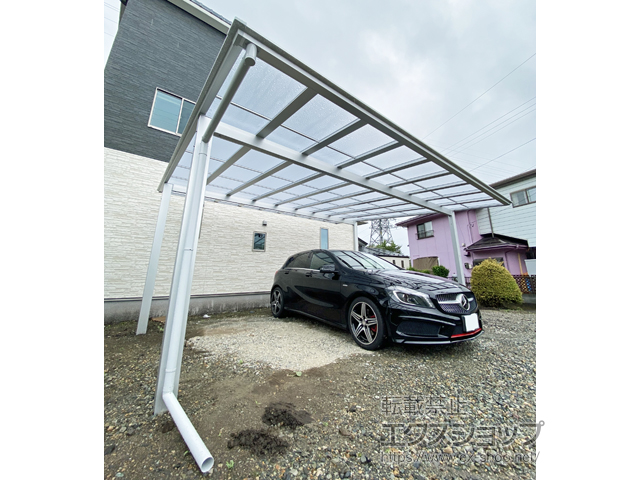 長野県小諸市ののカーポート ソリッドポート ワイド 積雪〜20cm対応 施工例