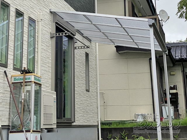 長野県小諸市ののテラス屋根 ソラリア F型 テラスタイプ 単体 積雪〜20cm対応 施工例