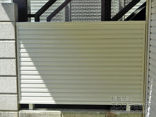 神奈川県横浜市ののフェンス・柵 ミエーネフェンス 目隠しルーバータイプ 自由柱施工 施工例