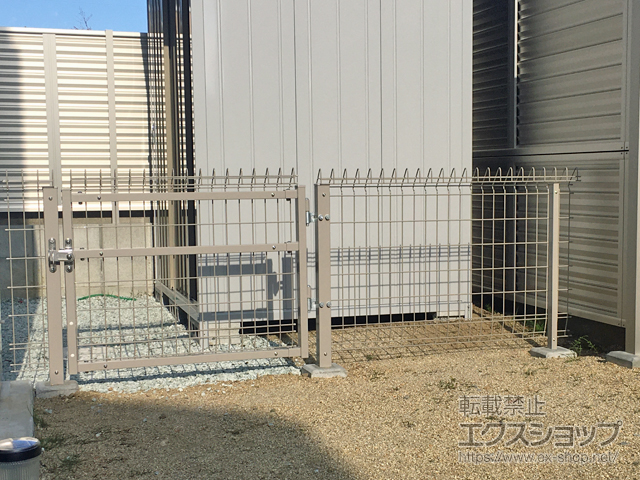 宮城県仙台市ののフェンス・柵 メッシュフェンス G10-R 自由柱 施工例