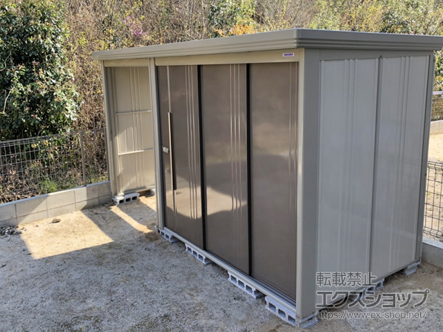 広島県東広島市のの物置・屋外倉庫 Mr.ストックマン プラスアルファ 一般型 結露減少型 3715×1590×2110（TP-Z3715） TP-Z3715-B 施工例