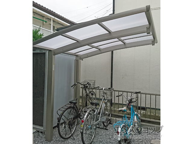 岐阜県揖斐郡池田町ののサイクルポート・駐輪場 プレシオスポート ミニ 積雪〜20cm対応 施工例