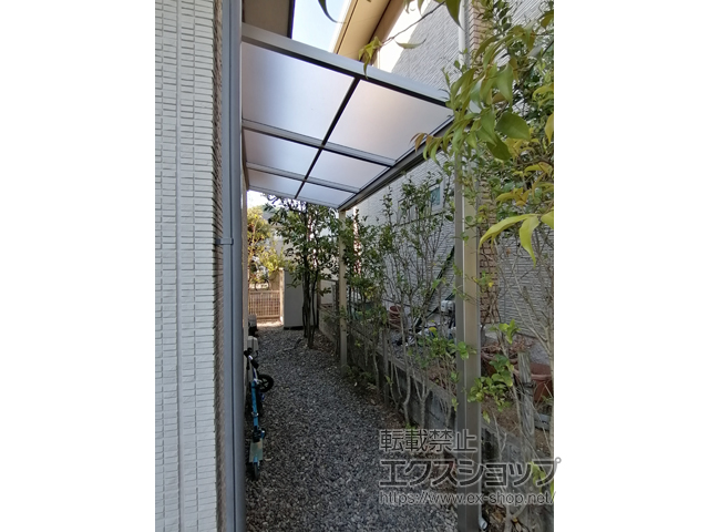 岐阜県各務原市ののテラス屋根 プレシオステラスII F型 テラスタイプ 単体 積雪〜20cm対応 施工例