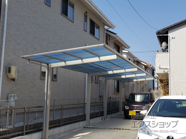 愛知県北名古屋市ののカーポート エフルージュグラン 縦連棟　積雪〜20cm対応 施工例