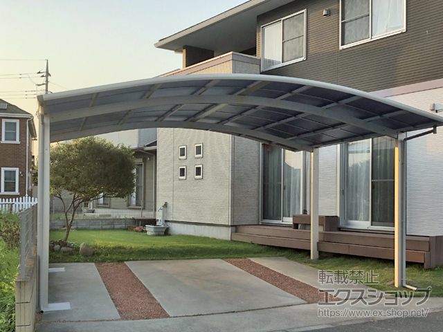 群馬県前橋市ののカーポート プレシオスポート ワイド 積雪〜20cm対応 施工例