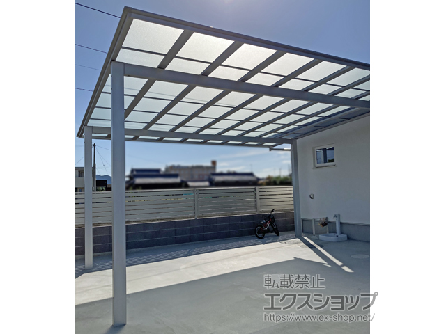 香川県丸亀市ののカーポート ソリッドポート ワイド 積雪〜20cm対応 施工例