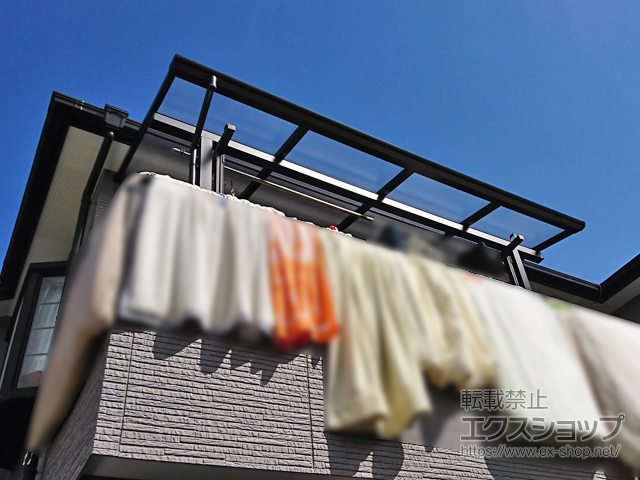 千葉県千葉市ののバルコニー・ベランダ屋根 ソラリア F型 屋根タイプ 単体 積雪〜20cm対応 施工例