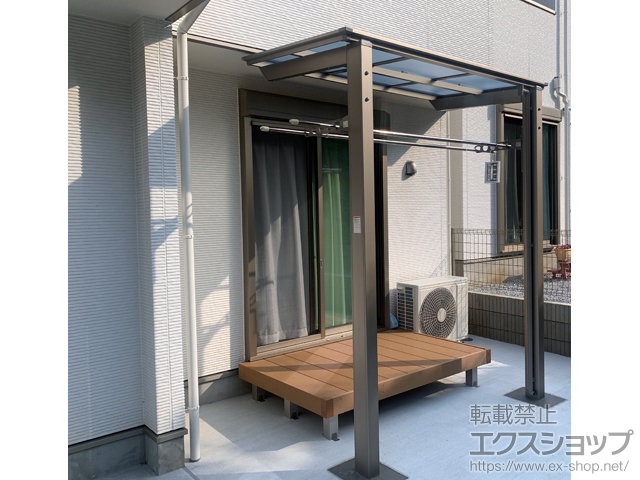 神奈川県横浜市ののテラス屋根 フーゴF 独立テラスタイプ 単体 積雪〜20cm対応 施工例