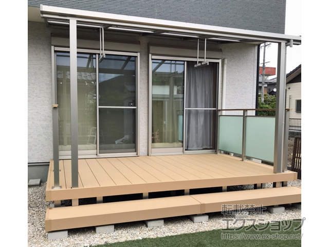 岐阜県山県市ののテラス屋根 ソラリア F型 テラスタイプ 単体 積雪〜20cm対応 施工例