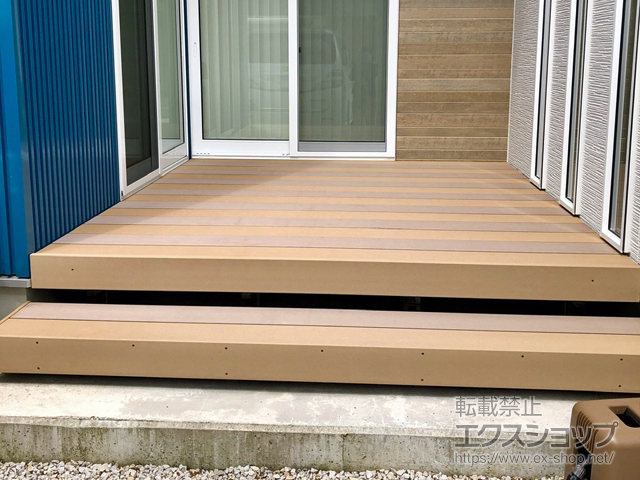 富山県富山市ののウッドデッキ 樹ら楽ステージ 施工例