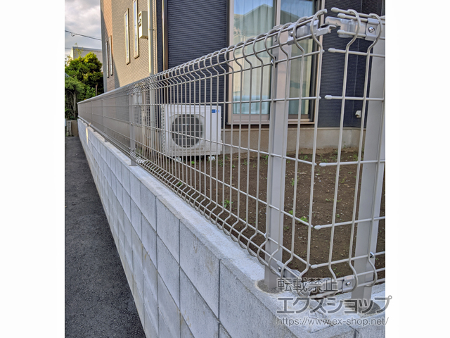 千葉県松戸市ののフェンス・柵 メッシュフェンス BB 自在柱 施工例